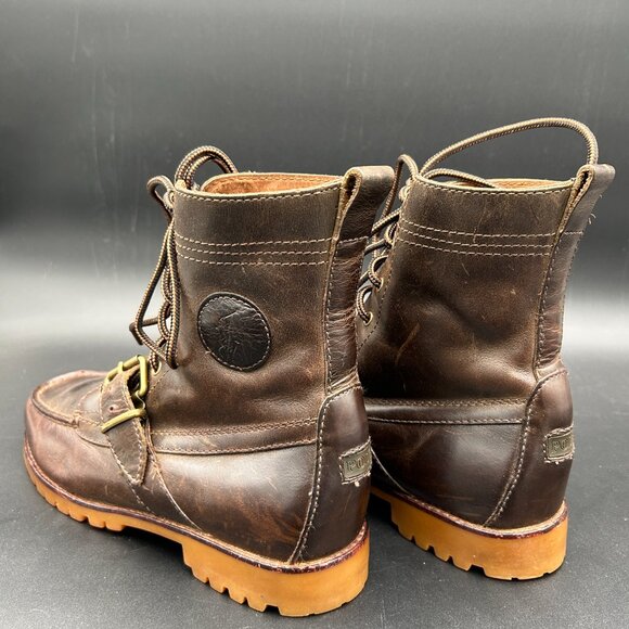 Vintage Polo Ralph Lauren Ranger Leather Workwear Boots Men’s 7.5 Brown Lug Sole main image 10